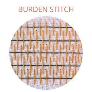 Hand embroidery Filling stitches 2 11 Burden stitch hand embroidery