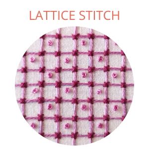 Hand embroidery Filling stitches 2 2 Lattice stitch hand embroidery