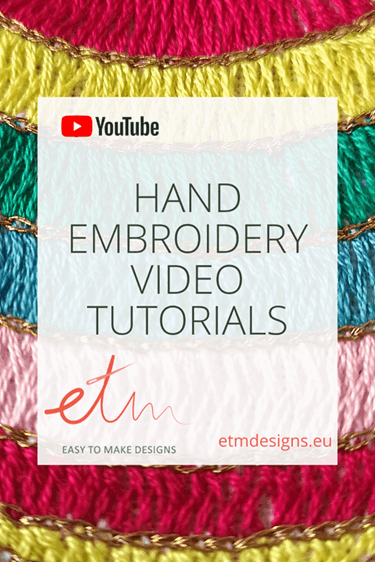 Video tutorials 2 Hand embroidery video tutorials PIN