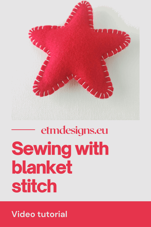 Blanket stitch sewing video tutorial 5 Sewing with blanket stitch PIN