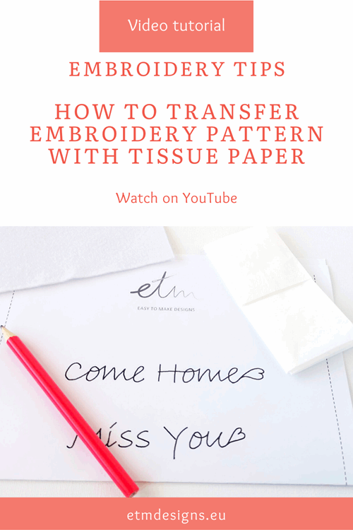 How to transfer pattern with tissue paper 3 Pattern transfer with tissue paper