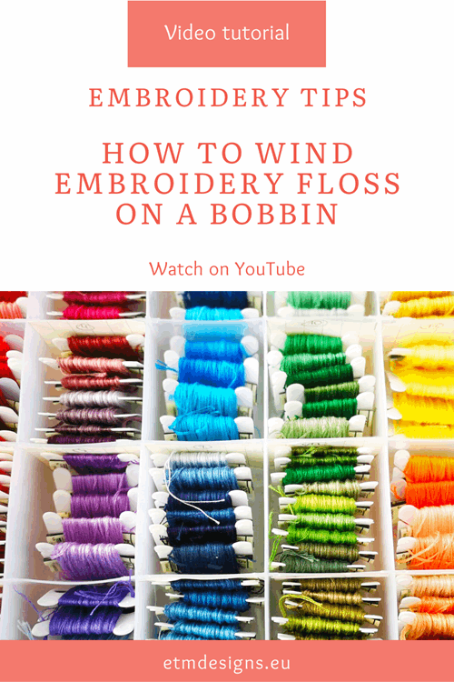 embroidery floss on the bobbins