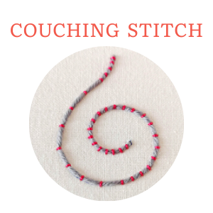 Best embroidery stitches for outlines 12 Couching stitch hand embroidery
