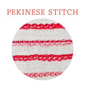 Pekinese stitch hand embroidery