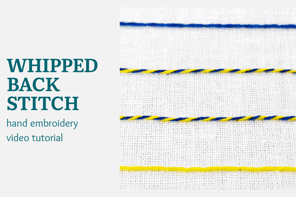 Whipped backstitch video tutorial 1 Whipped backstitch video tutorial