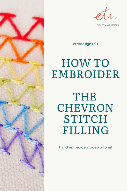 Chevron stitch filling video tutorial 3 Chevron stitch filling video tutorial PIN